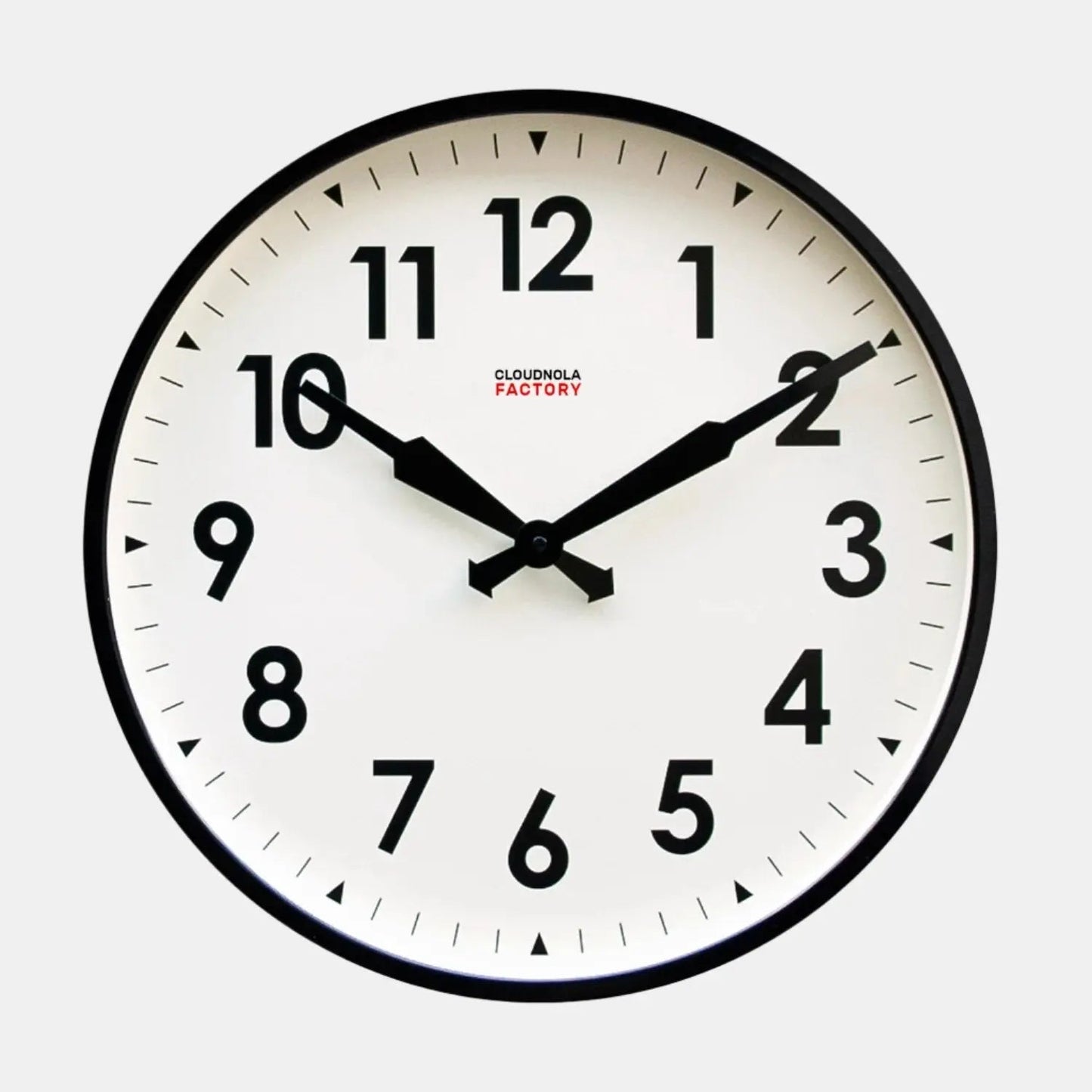 Vintage Black Wall Clock with Numbers - 18"