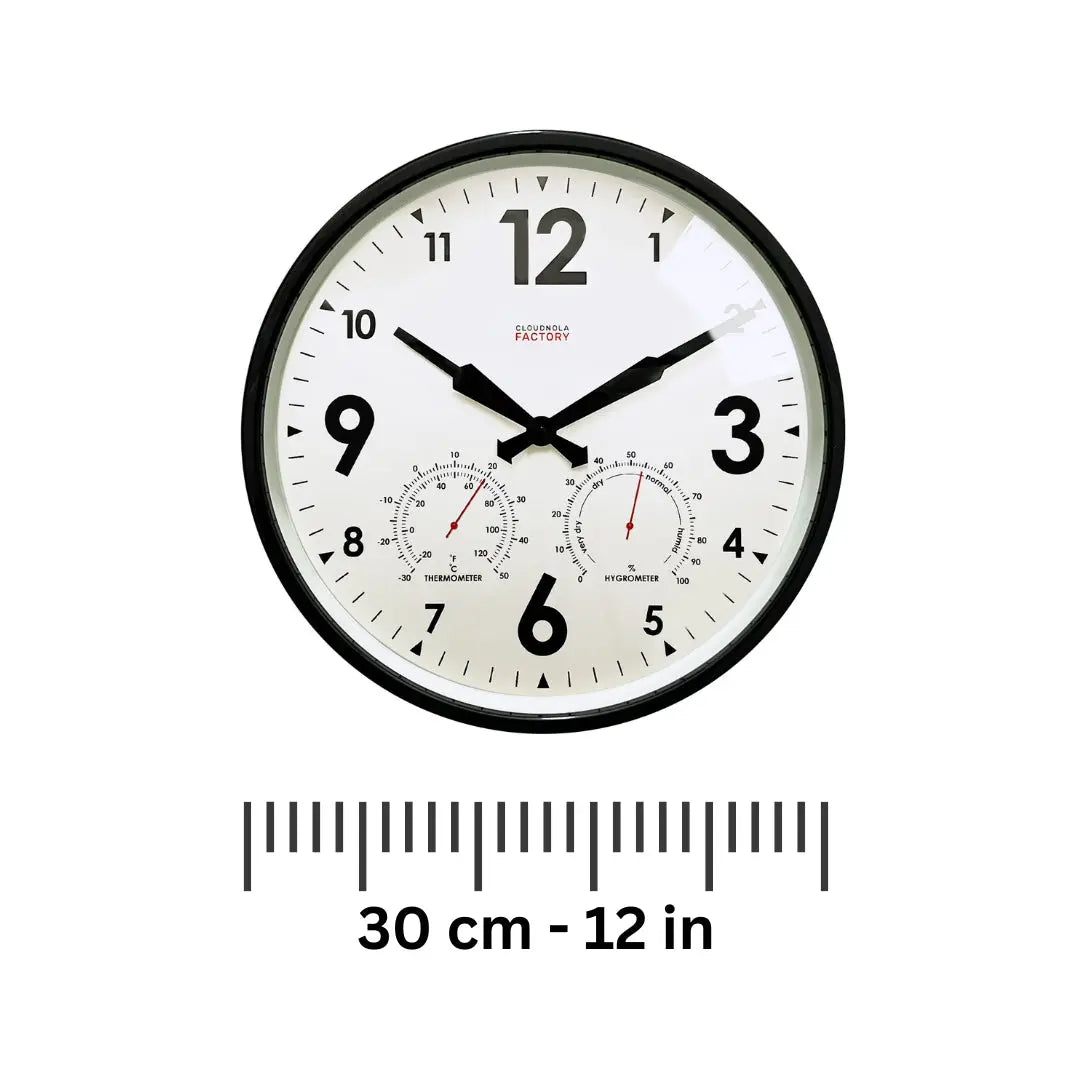 Vintage Indoor or Outdoor Clock and Thermometer