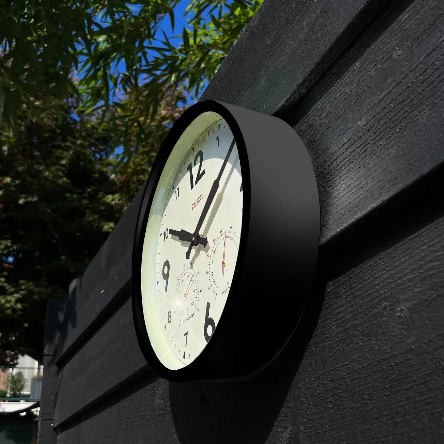 Vintage Indoor or Outdoor Clock and Thermometer