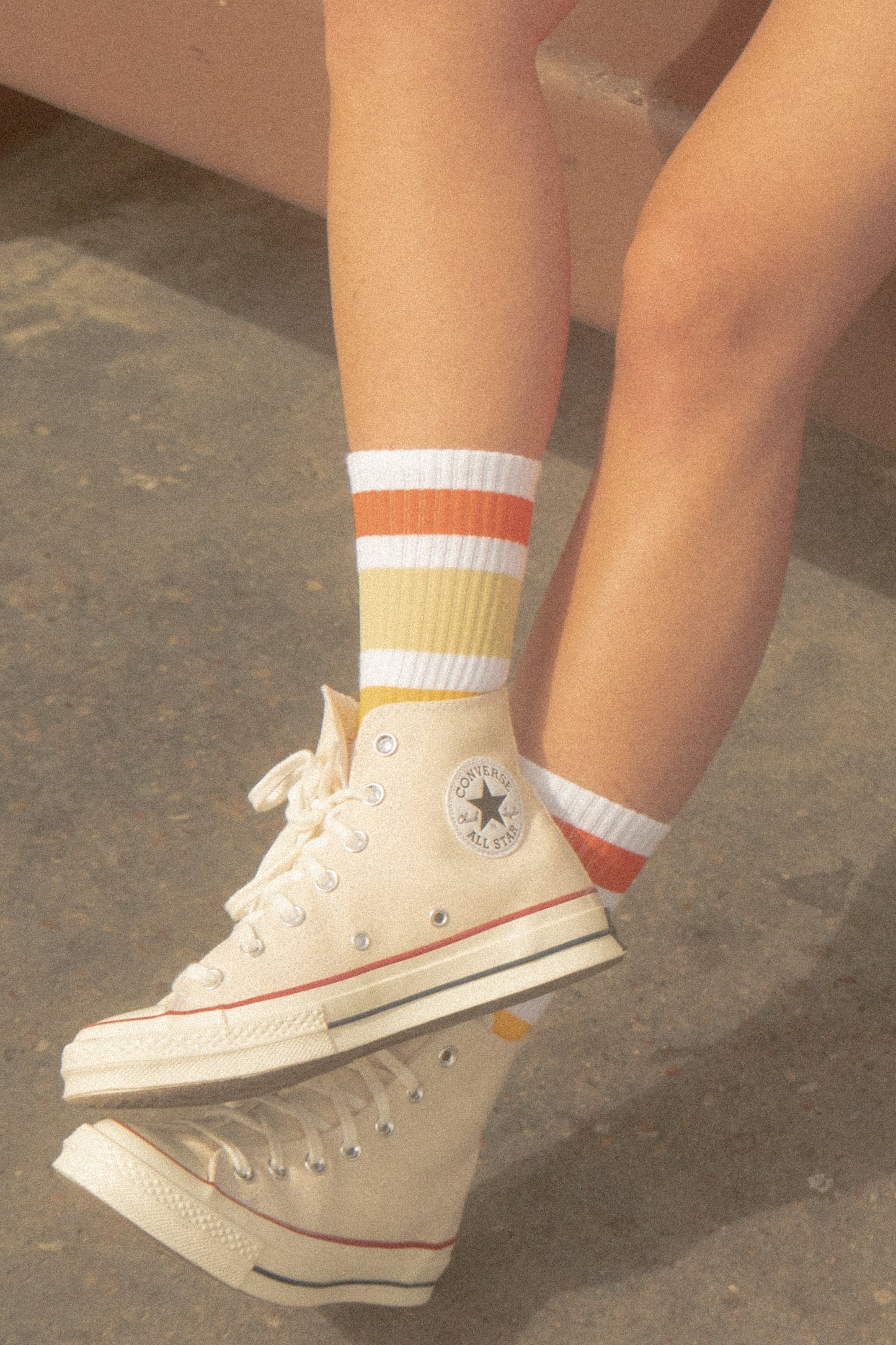 Sunset Retro Striped Socks