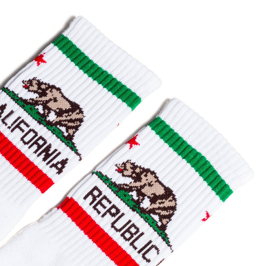 Cali Bear Socks | White