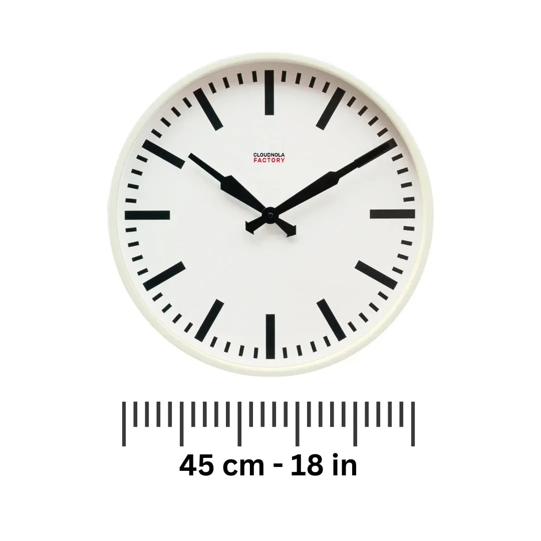 Vintage White Wall Clock - 16"