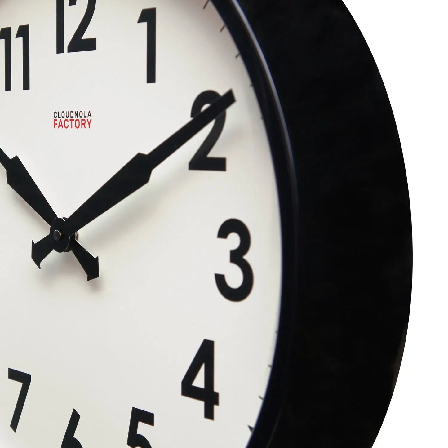 Vintage Black Wall Clock with Numbers - 18"