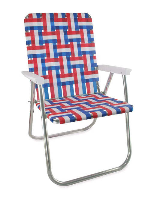 Red, White and Blue Retro 70s/80s Aluminum Lawn Chair