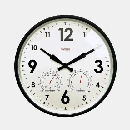 Vintage Indoor or Outdoor Clock and Thermometer