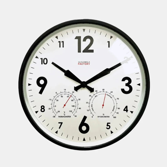 Vintage Indoor or Outdoor Clock and Thermometer