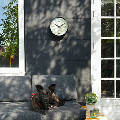 Vintage Indoor or Outdoor Clock and Thermometer