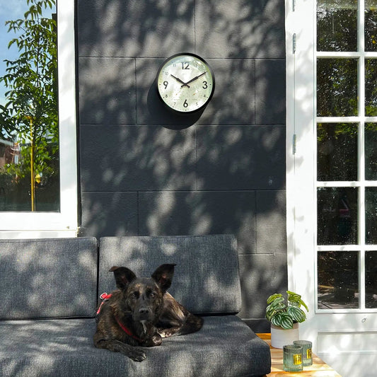 Vintage Indoor or Outdoor Clock and Thermometer