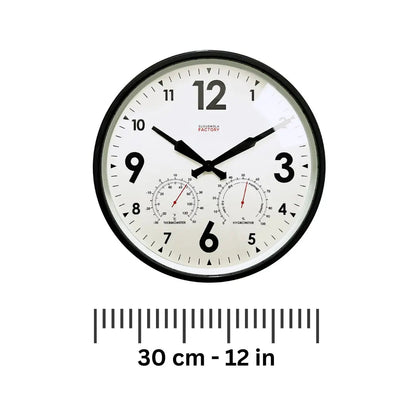 Vintage Indoor or Outdoor Clock and Thermometer