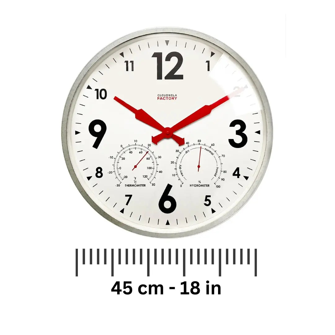 Industrial Vintage 18" Indoor or Outdoor Clock