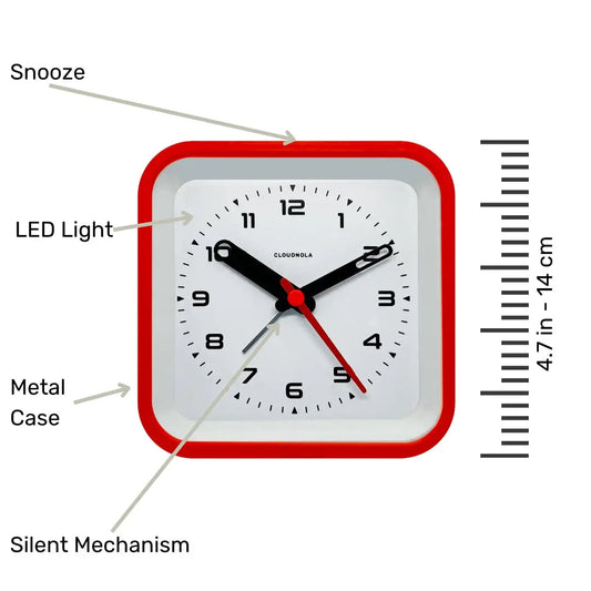 Railway Red – Red Alarm Clock | Cloudnola