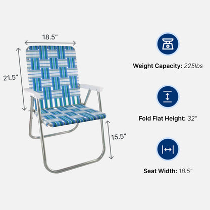 Sea Island Retro 70s/80s Aluminum Lawn Chair