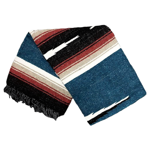 Blue Harvest Moon Diamond Baja Blanket